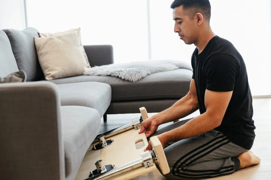 BaseBlocks equipment set up in a living room